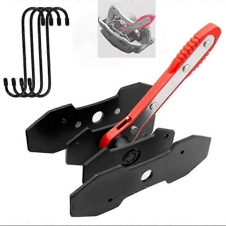Brake Caliper Compression Tool, Caliper Piston Compressor Tool with 2 PCS Steel Plates