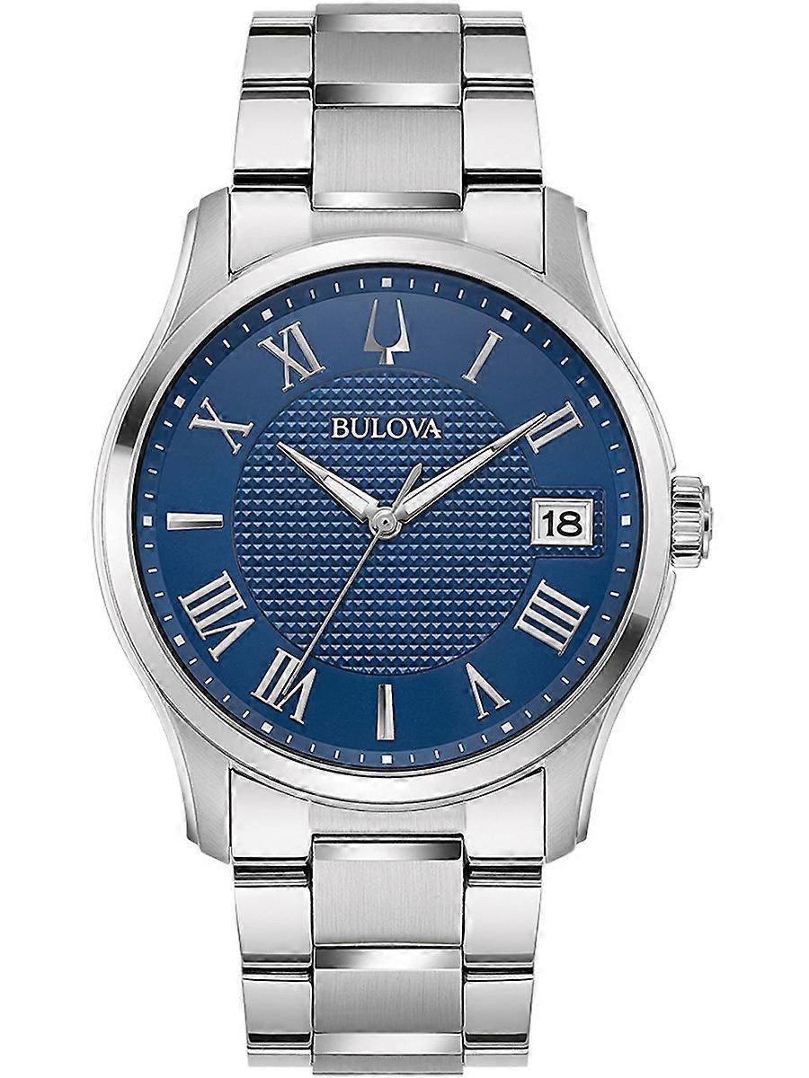 Bulova Silver Zegarek męski Wilton 96B386 ze stali nierdzewnej