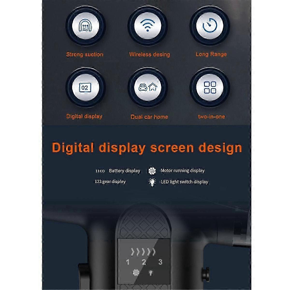 2-in-1 Air Blower & Vacuum Cleaner Cordless Duster Blower Powerful - FFA