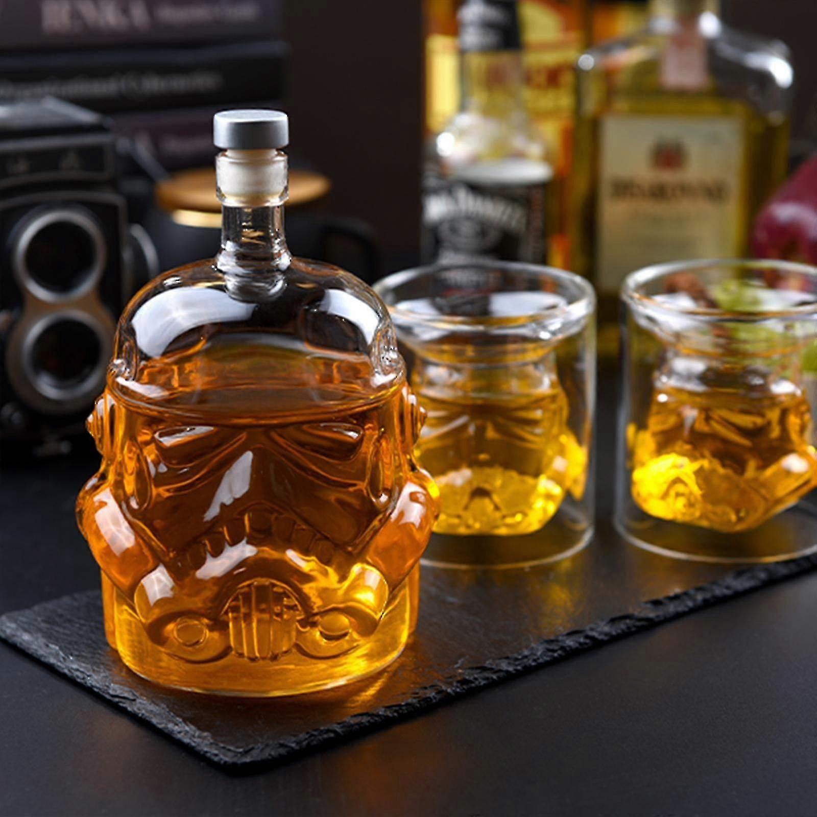 スターウォーズストームトルーパーグラスウイスキーデカンター-酒愛好家へのユニークなギフト-大容量750ml-XC