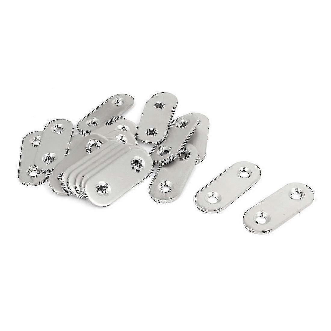 20pcs 40mm Stainless Steel Flat Bracket Mending Plates