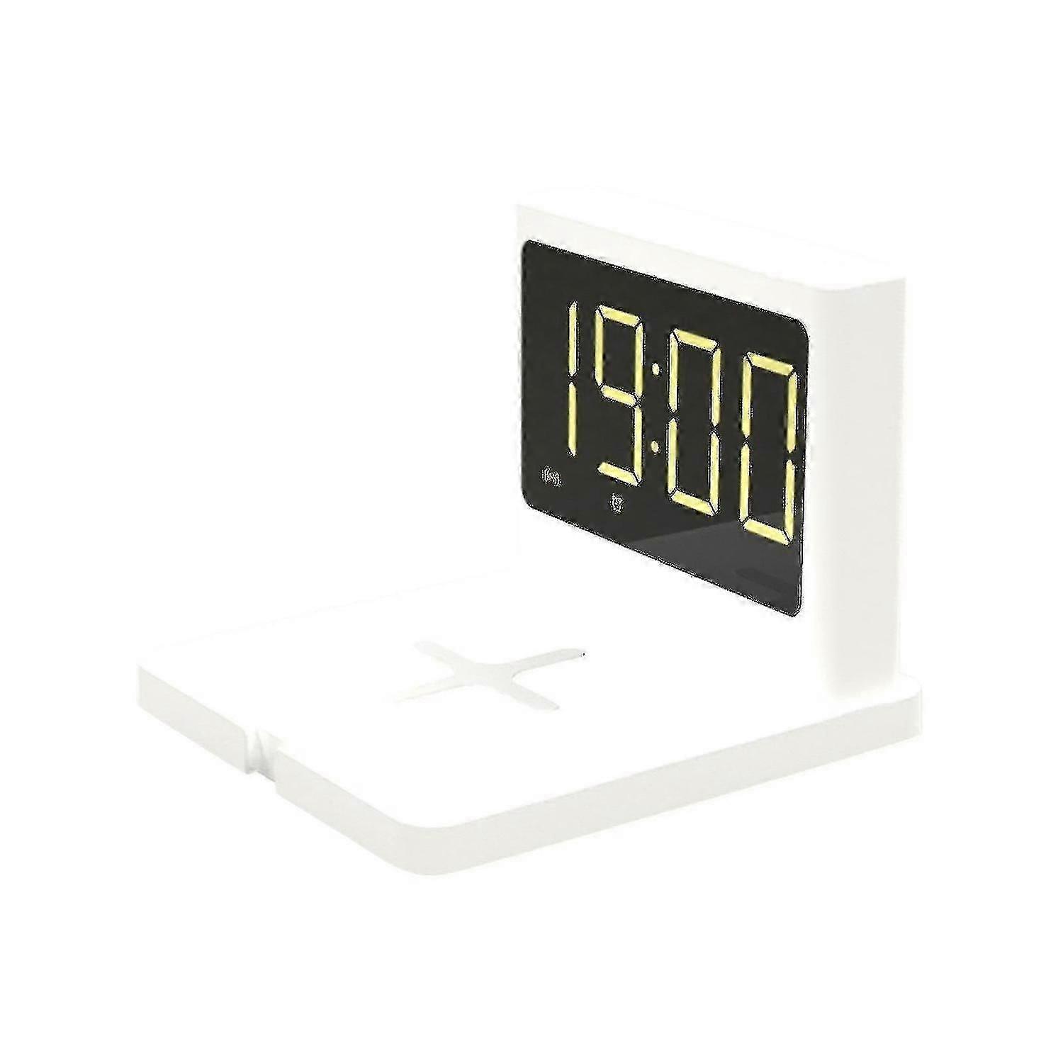 15w Creative Wireless Phone Charging Station With Digital Alarm Clock