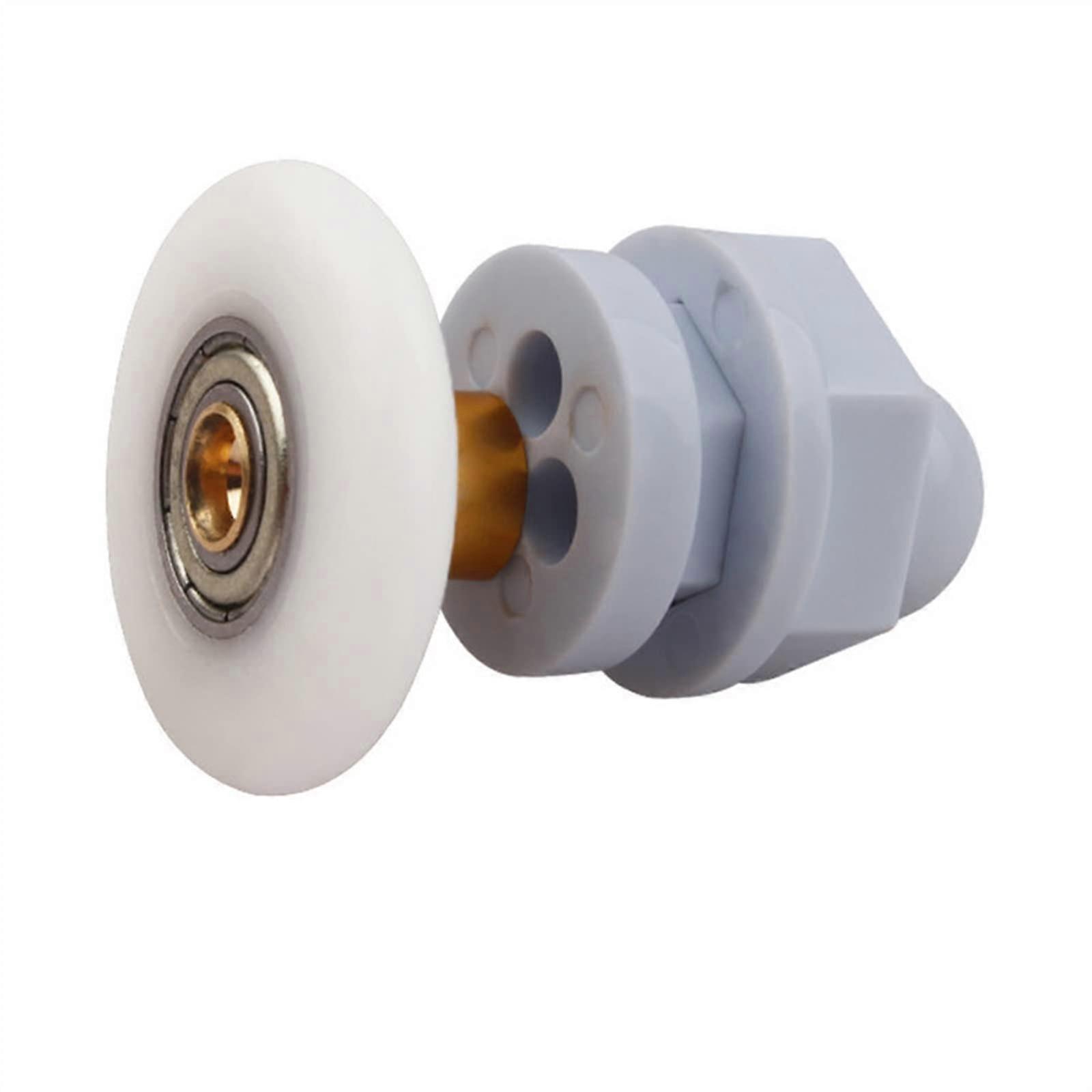 4 Pcs Shower Door Rollers 19/23/25/27/29 MM Adjustable Sliding Door Pulley for Bathroom Use (27mm)