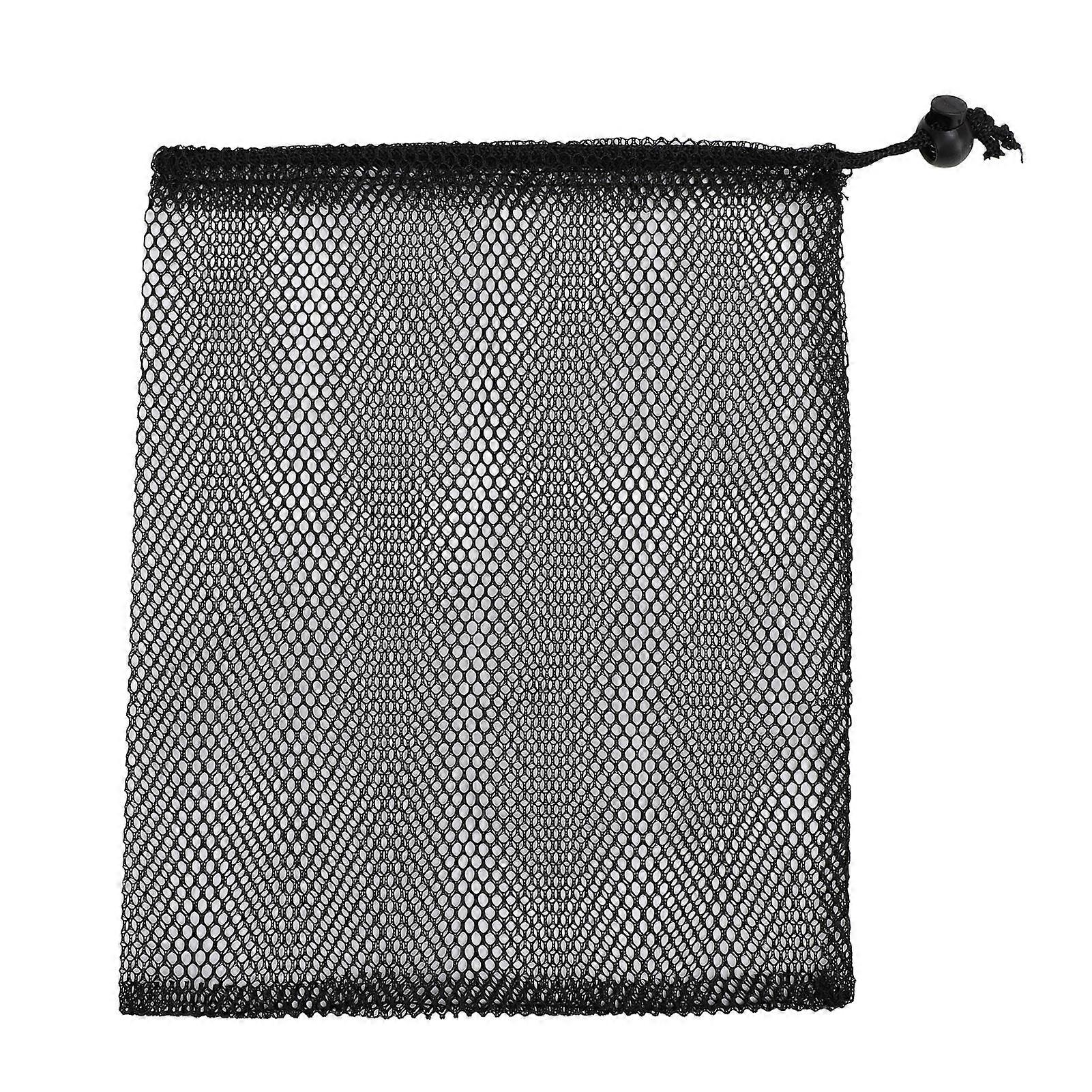 Mesh Bag with Drawstring Nylon Storage Mesh Bag Sports Equipment Organizer for 40 Golf Balls Swimming Gears