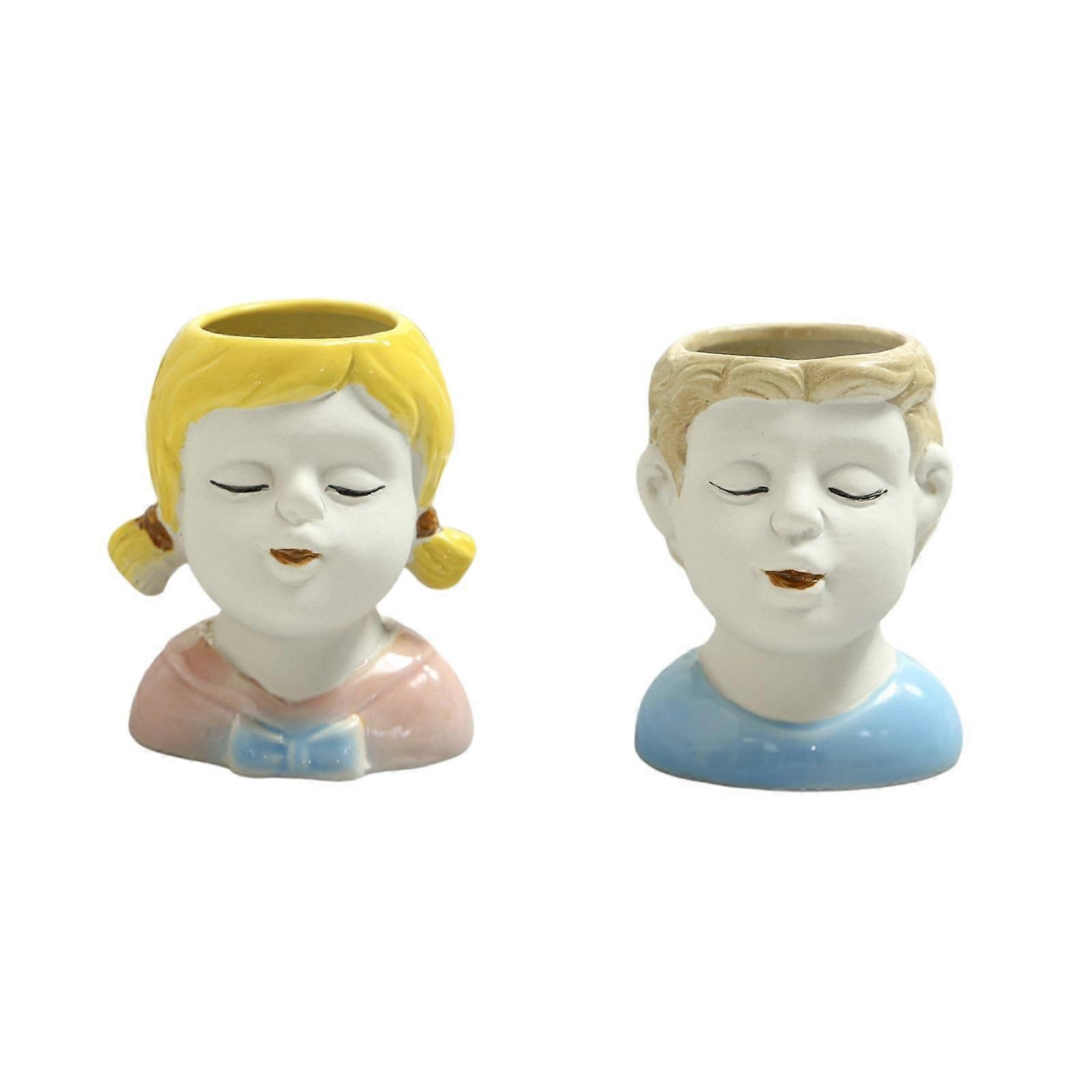 2Pcs Planter Pot with Drainage Flower Pots Cactus