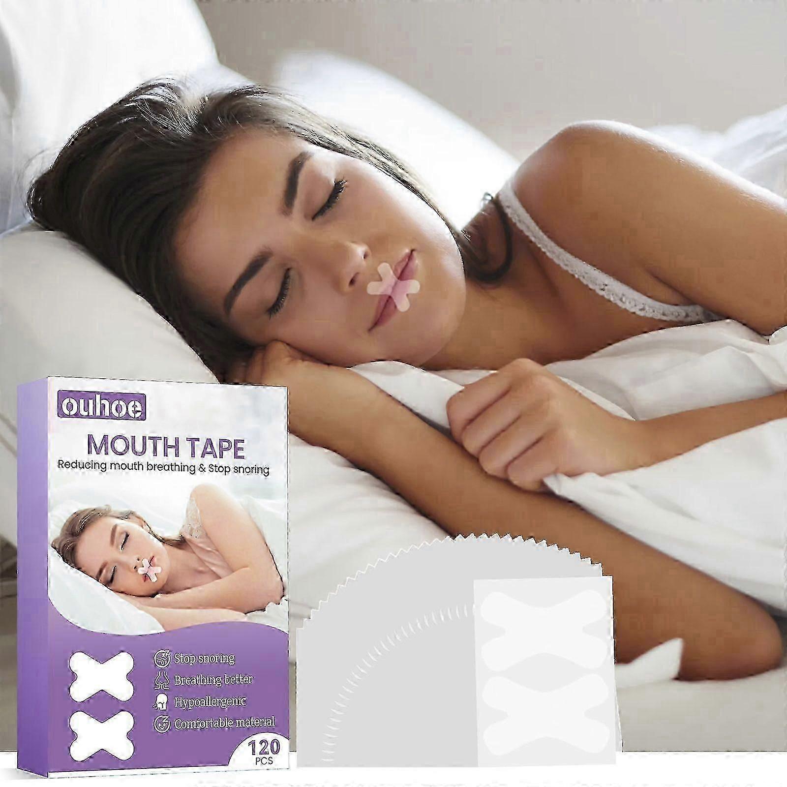Sleep Anti-Snoring Tape, Open Mouth Breathing Physical Expansion Pamper Sleep Anti-Snoring Patch
