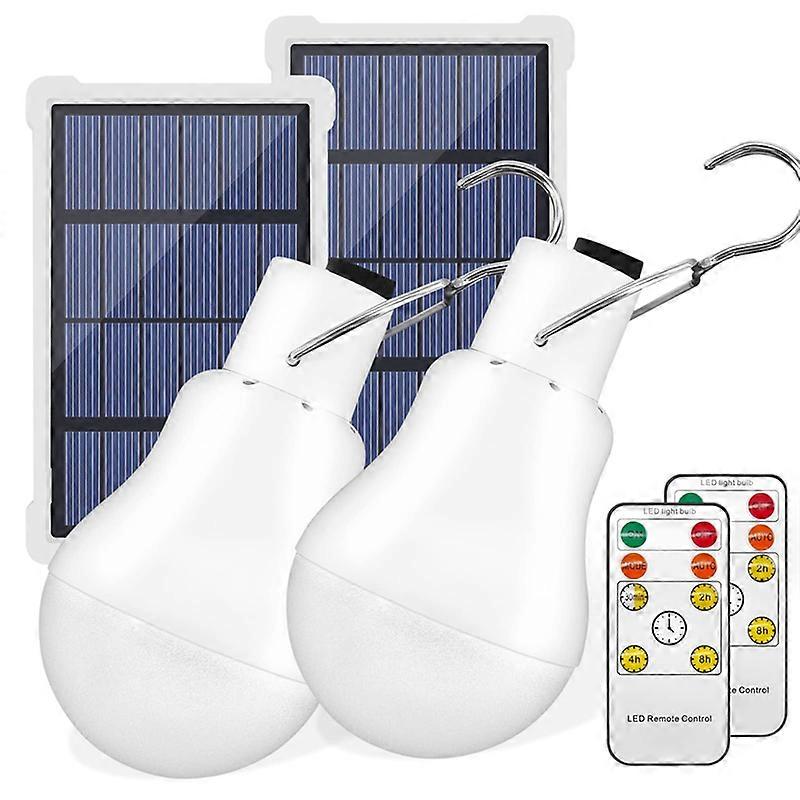 USB Rechargeable Emergency LED Bulbs with Remote Timer for Shed 2 Set