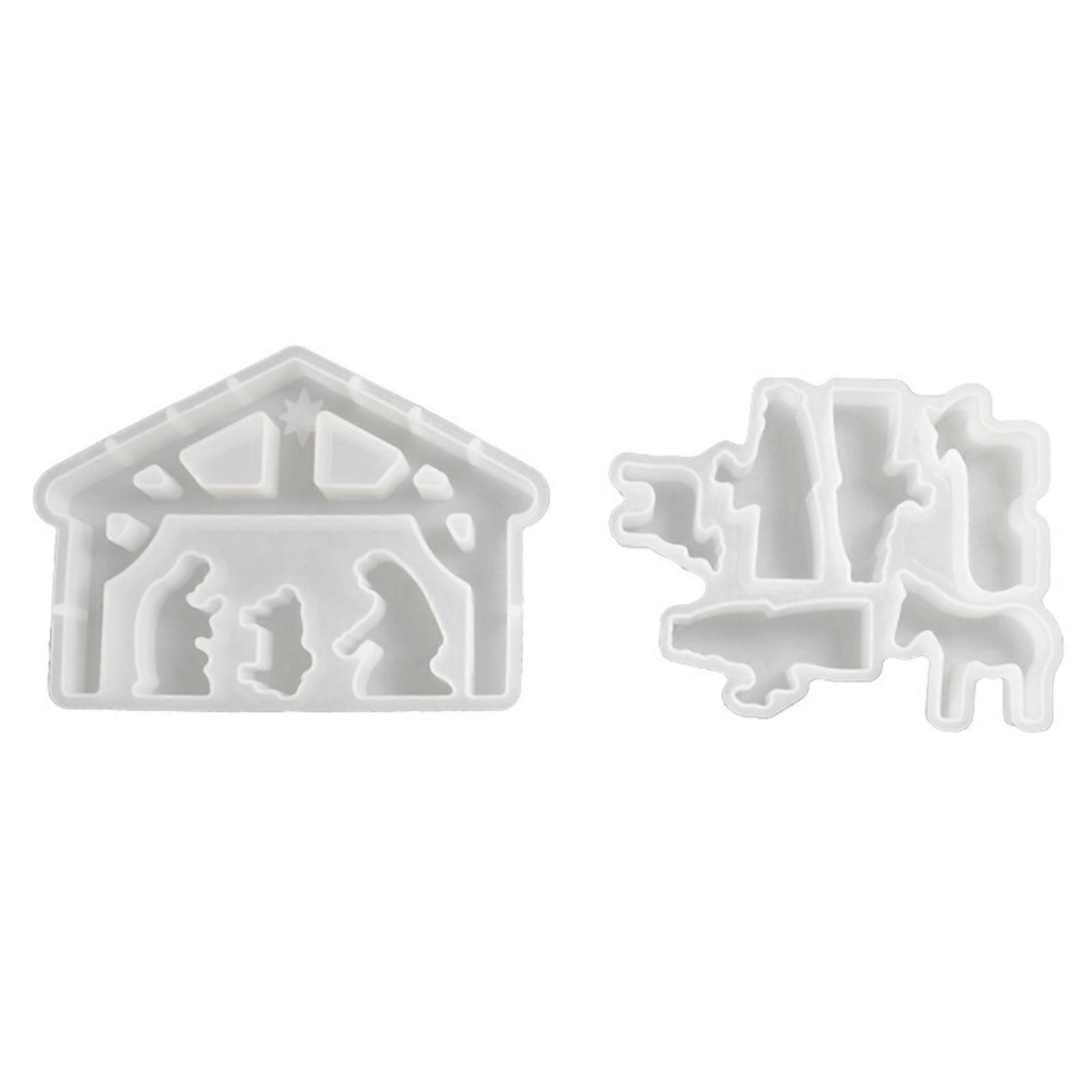 Set of 2 Creative Silicone Mold Featuring Prayer Pattern Suitable for Craft Lover Present for Hand-Making Desk Decors