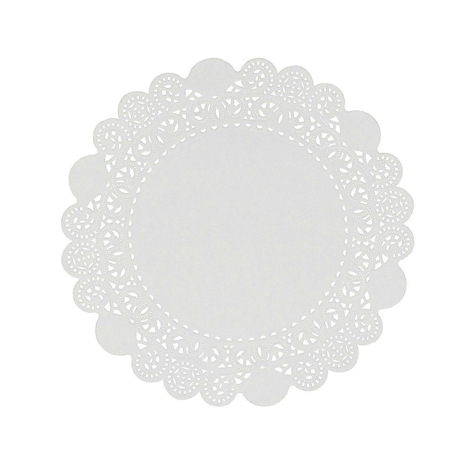 Doilies de Renda de Papel Descartáveis de 10 Polegadas, Pacote de 500 Brancos 10"