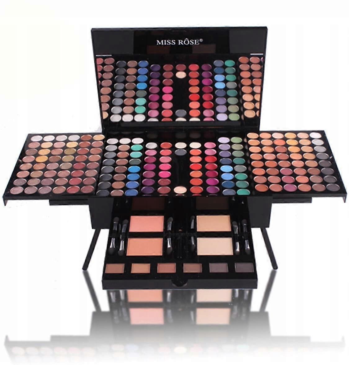 A Suitcase With Make-up Cosmetics, A Palette Set