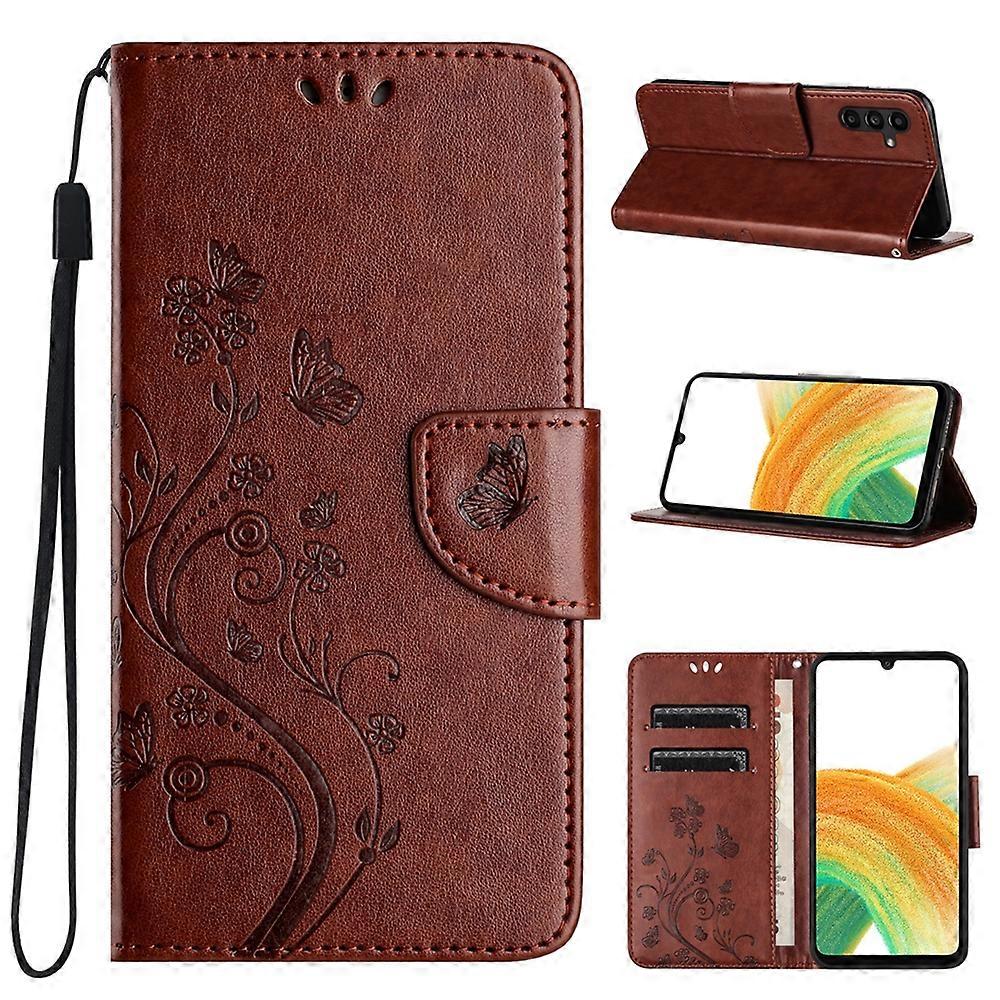 Butterfly Flower Pattern Flip Leather Phone Case