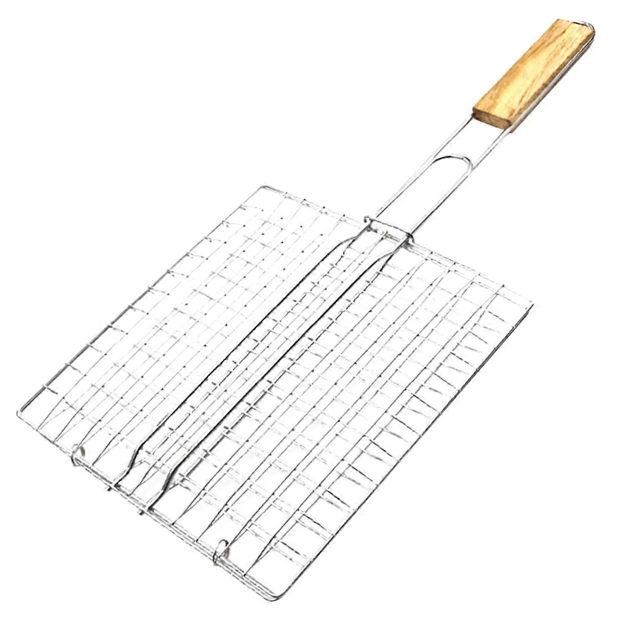 BBQ Grill Net Clamp One Piece Stainless Steel Reusable Clip for Grill Grids Nets Racks Roasting Silver