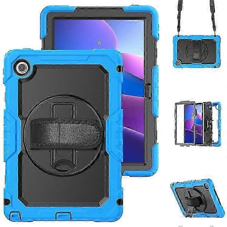 For Lenovo Tab 10.1 (2025) Tb-311xu/ Tab Tb311fu Case Pc + Silicone Tablet Cover With Pet Anti-scratch Film And Shoulder Strap