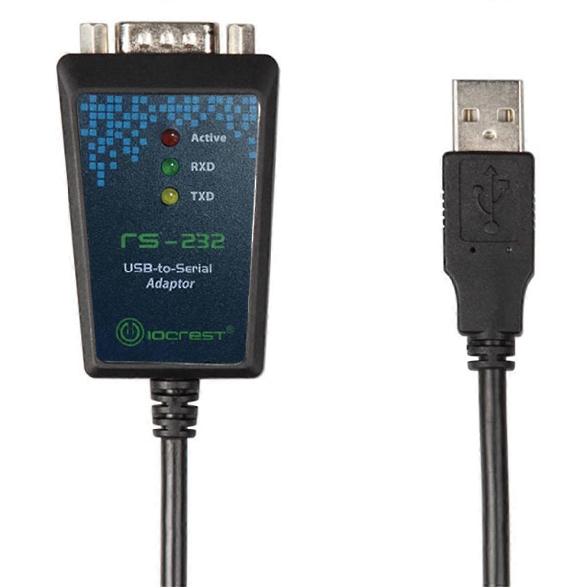 USB 2.0 to Serial -232 DB9 9Pin Adapter Converter Cable Chipset USB to RS232 SUPPORT WIN10 Length