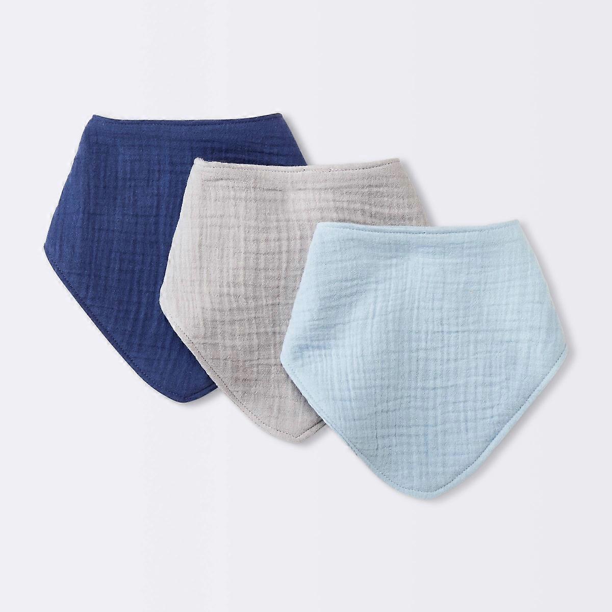 Baby 3pk Muslin Bandana Bib, Cloud Island™ Blue