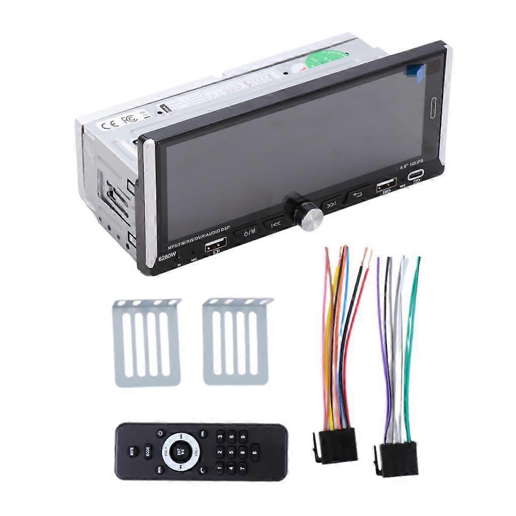 Single Din Car Stereo Vehicle Automotive Accessories 6.9 inch Display Screen