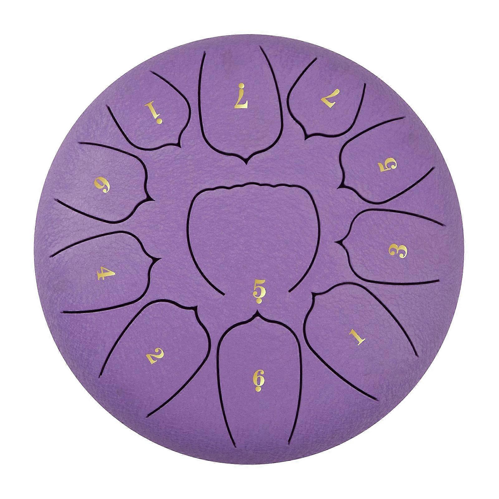 6 Inch Steel Tongue Drum 11 Notes Handpan Drum with Drum Mallet Finger Picks Percussion for Meditation Yoga