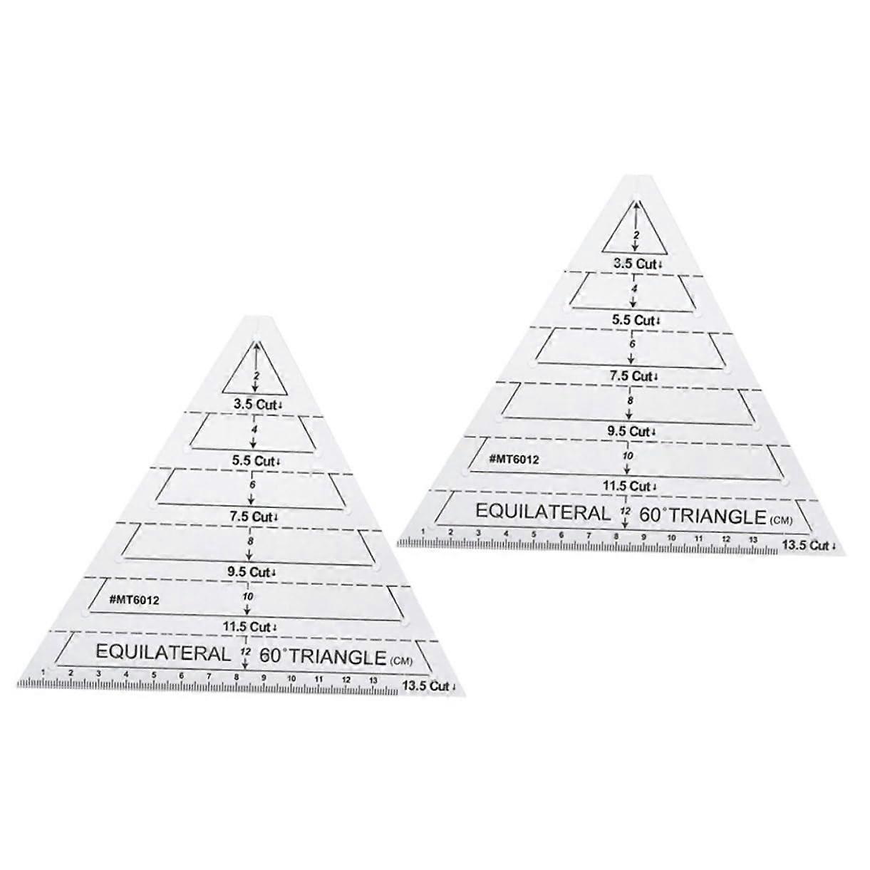 Quilting Ruler Set 2-Piece Acrylic Quilt Templates for Precision Cutting and Crafting Projects