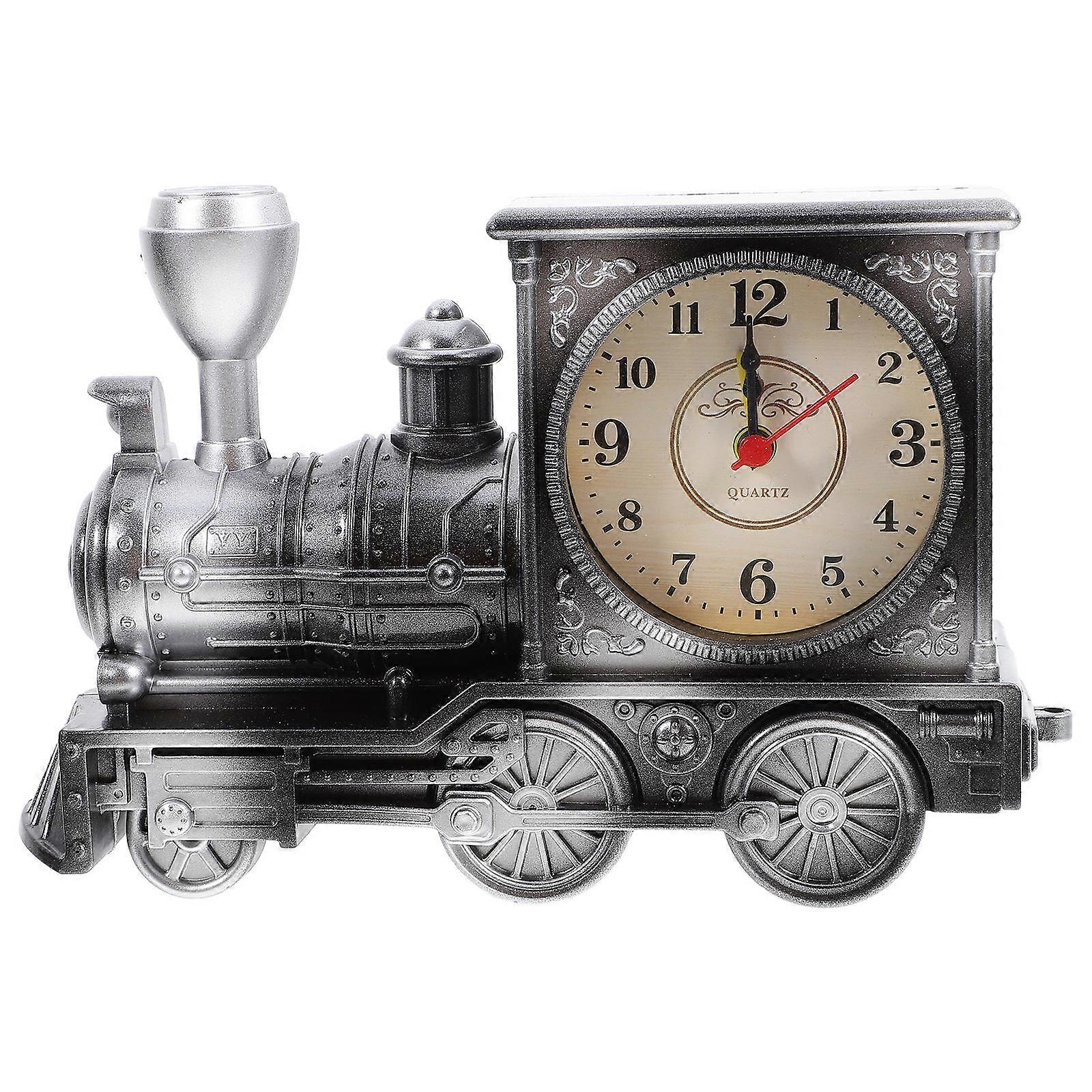 Elegant Desk Accents, Railway Themed Clock for Home Environments
