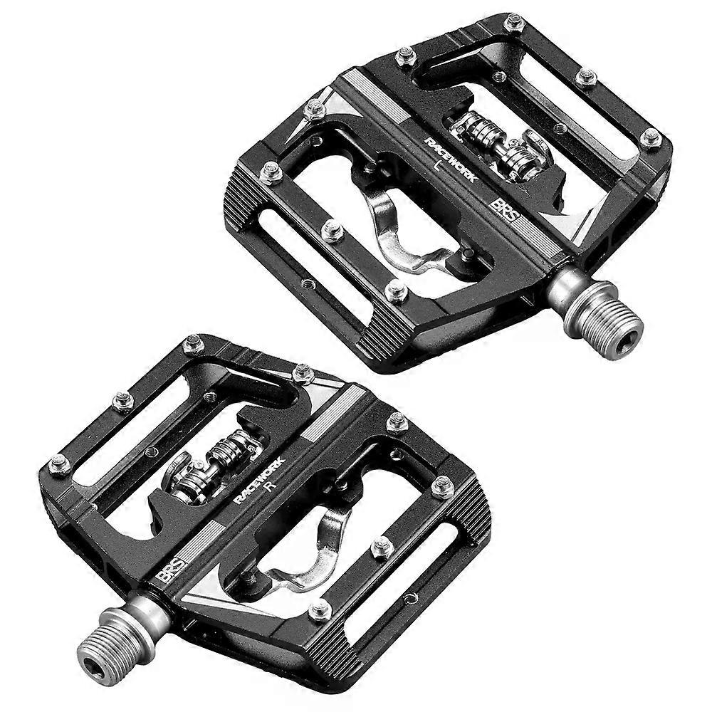 con RACEWORK MTB Clipless Pedal Set Single Side Clip Compact Double Function Power Meter Pedalen Platform Mountain Bike Pedals