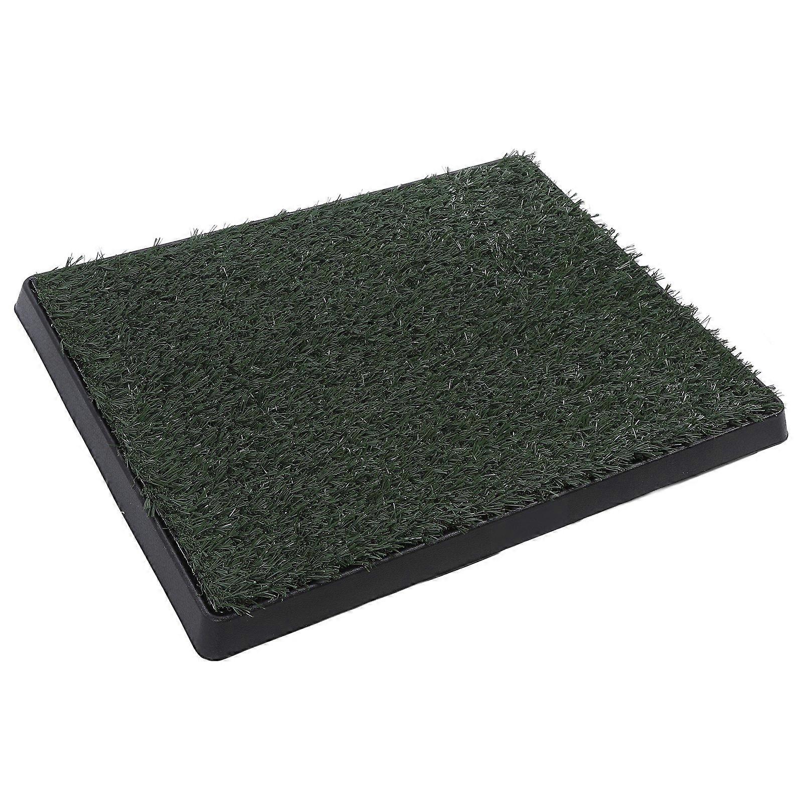 Dog Grass Pee Pads Easy to Clean 3 Layer System Reusable Puppy Training Artificial Grass Potty Tray For Indoor Small Dogs Small Size