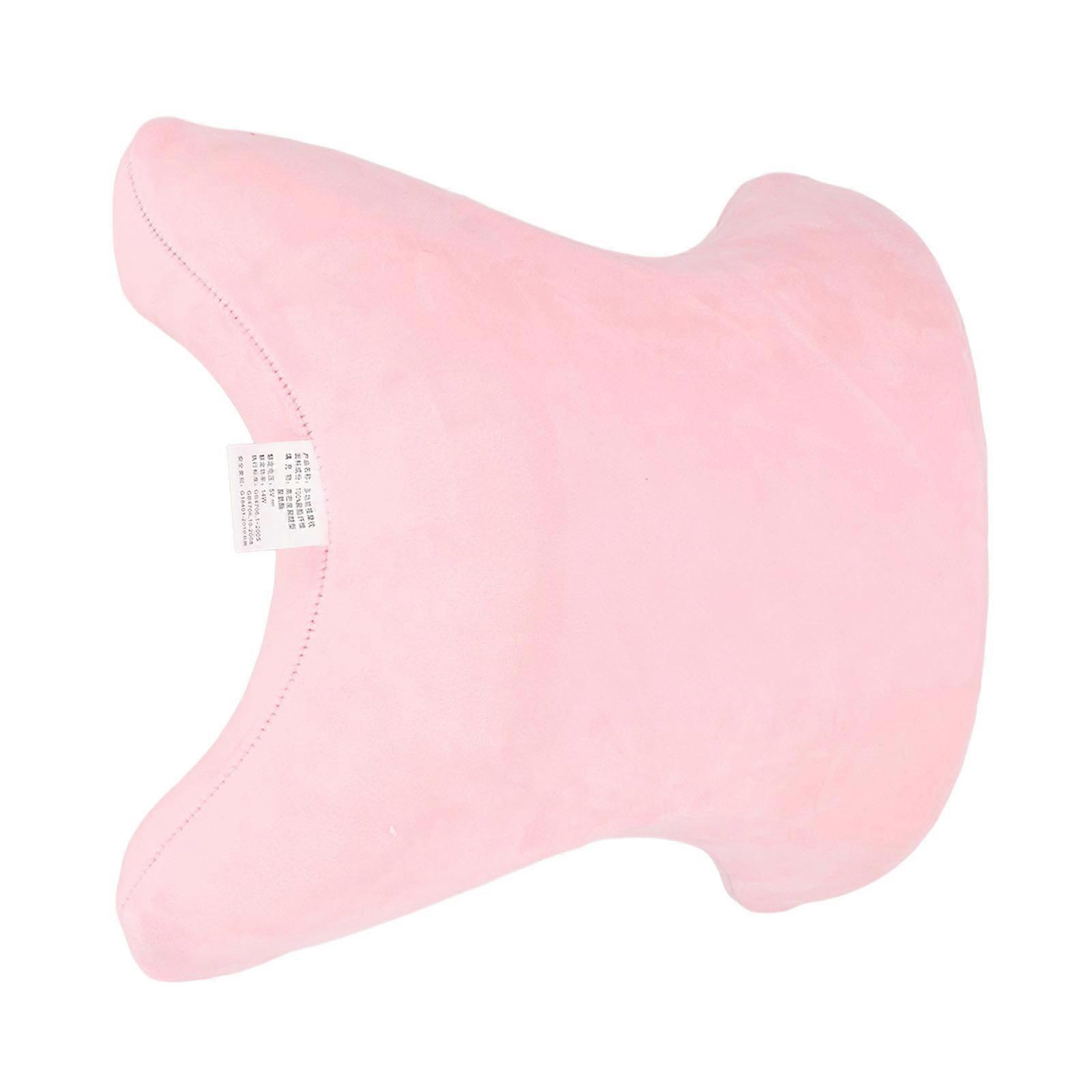 כרית לעיסוי גב צוואר עם חום דחיסה חמה להקל על עייפות לישה עמוקה שיאצו גב לעיסוי ורוד 