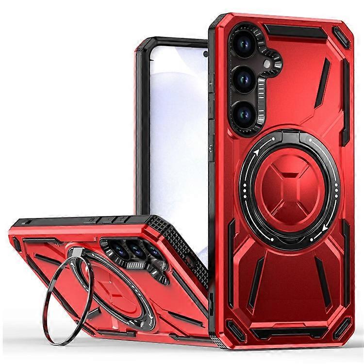 Compatible For Samsung Galaxy S24 Magnetic Case TPU+PC Kickstand Phone Cover