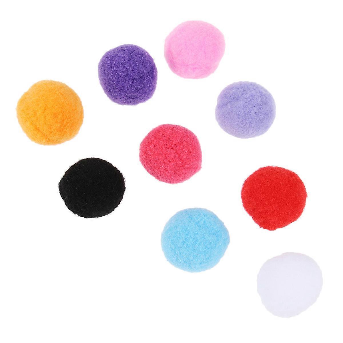 50pcs 4cm Assorted Pom Poms Fluffy Balls for Kitten Toys DIY Creative Crafts Decorations Mix Color