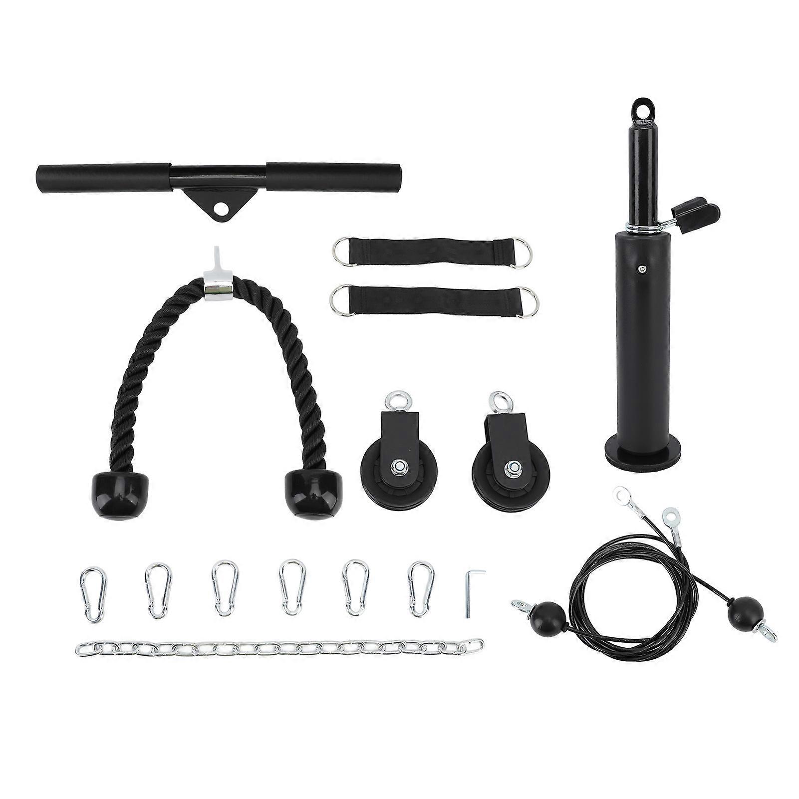 DIY-kuntolaitesarja irrotettava kahva 360° pyörivä hihnapyörä kodin kuntosalin hihnapyöräjärjestelmä hauislihas curl triceps rintaharjoitteluun 