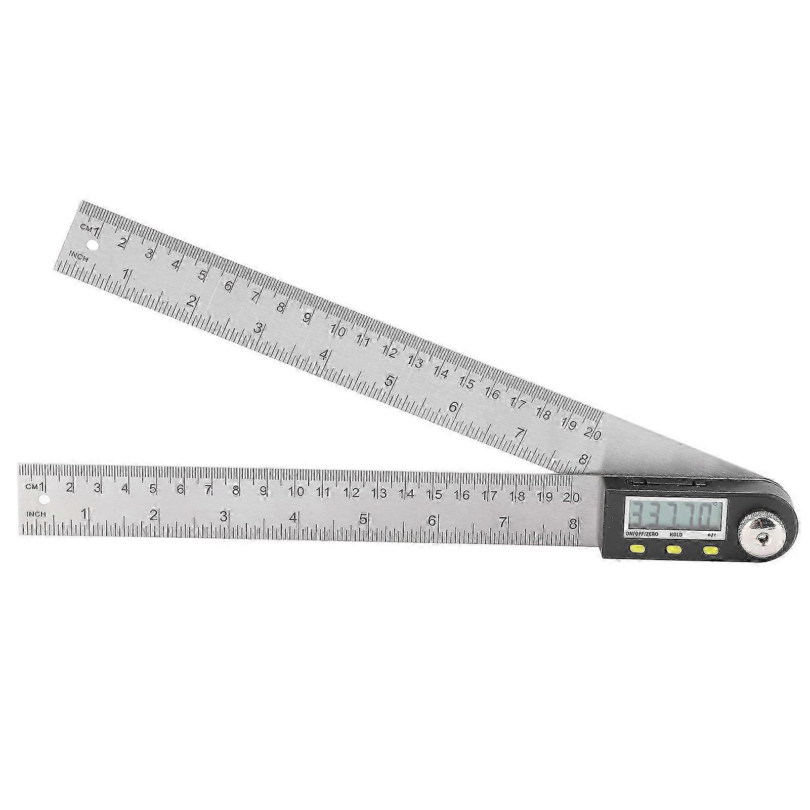 2025 Digital Angle Finder LED Display Stainless Steel Metric Imperial 360° Measurer 200mm