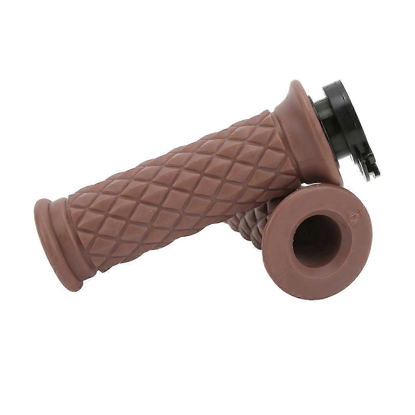 1 Pair 22mm Throttle Handle Grips Universal Comfortable Grasp Fit for Scooter GY6 50cc 80cc 125c 150cc Brown 2025