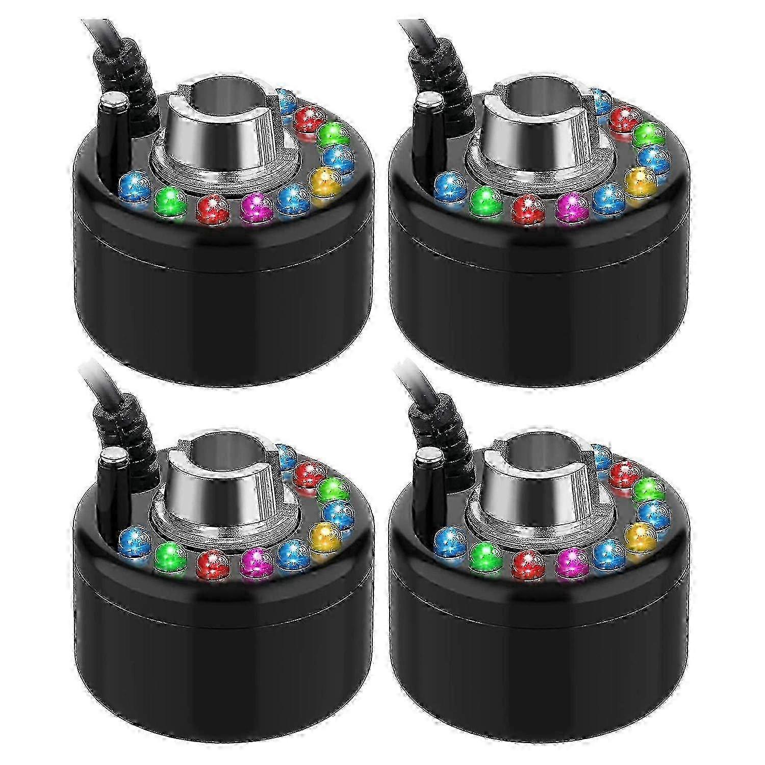 4 Pcs Halloween Mist Maker Ultrasonic Color Change Fogger for US Plug