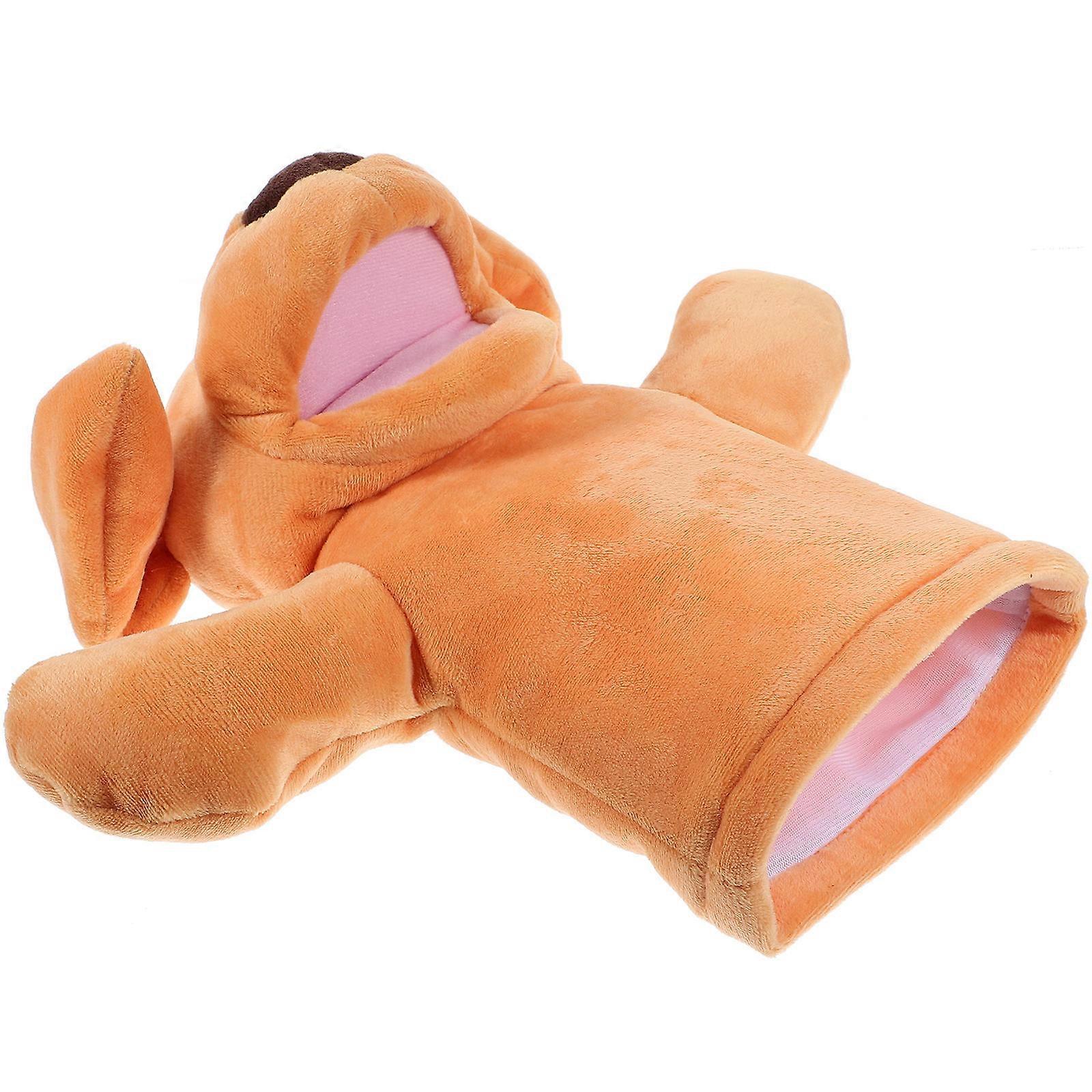 Storytelling Animal Hand Puppets Communication Skills Improvement Parent-child Interaction For Children Orange 25.00X24.00X12.00CM PP Cotton 1Set