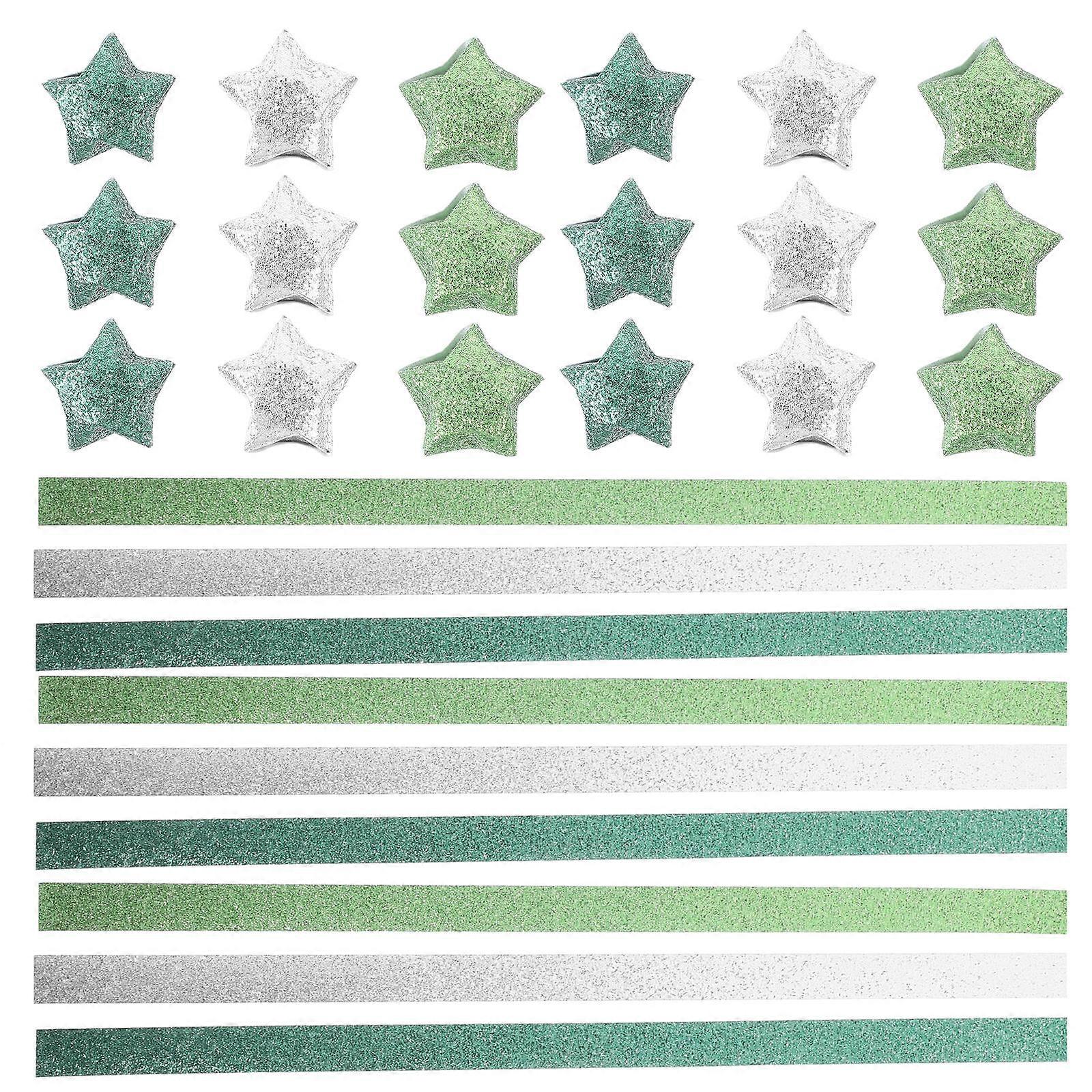 Origami Craft Projects Diy Crafts Glitter Folding Green 240Pcs