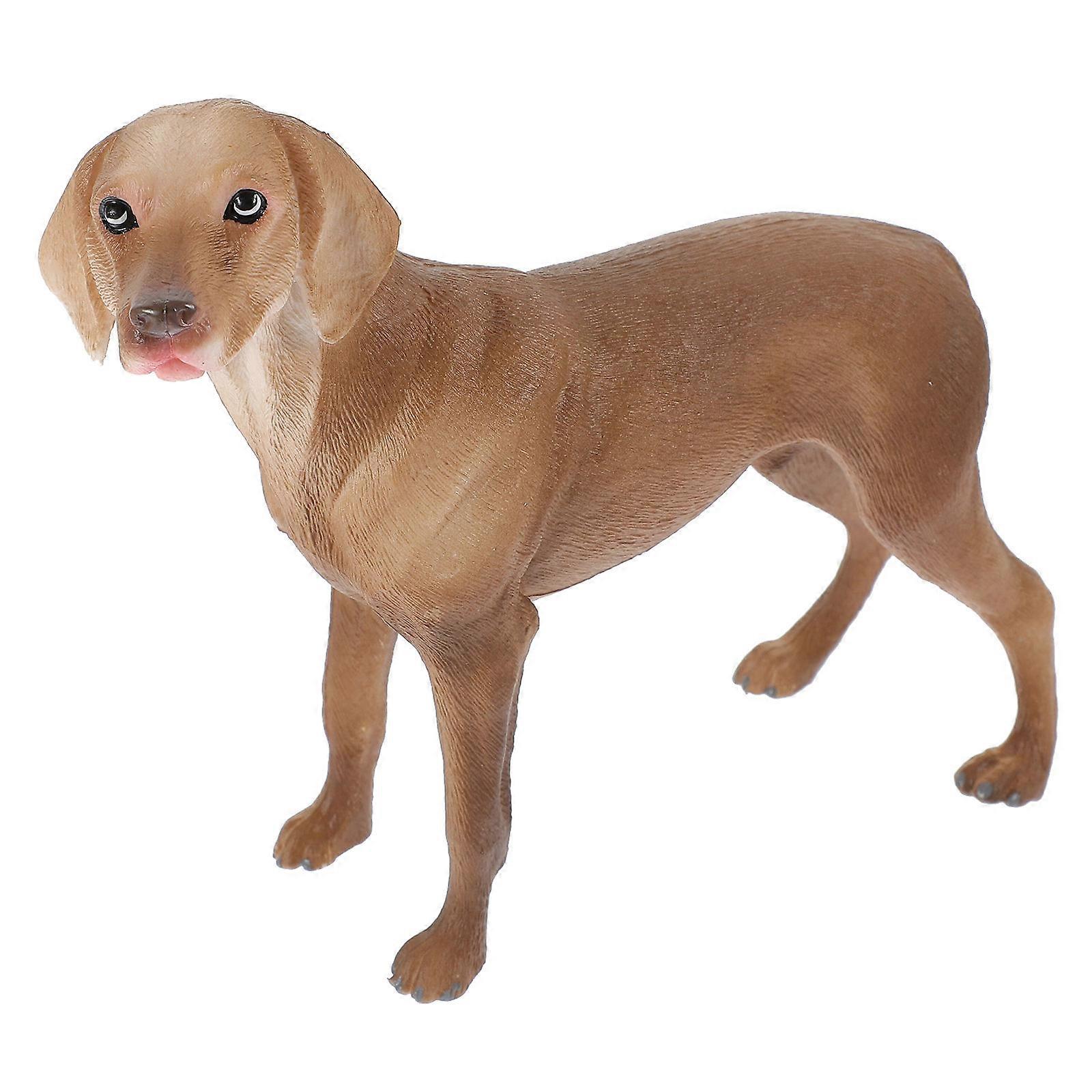 Puppy Model Small Resin Dog Figurine For Office Decoration Light Brown 16.50X14.30X4.70CM Educational Tool 1Pack