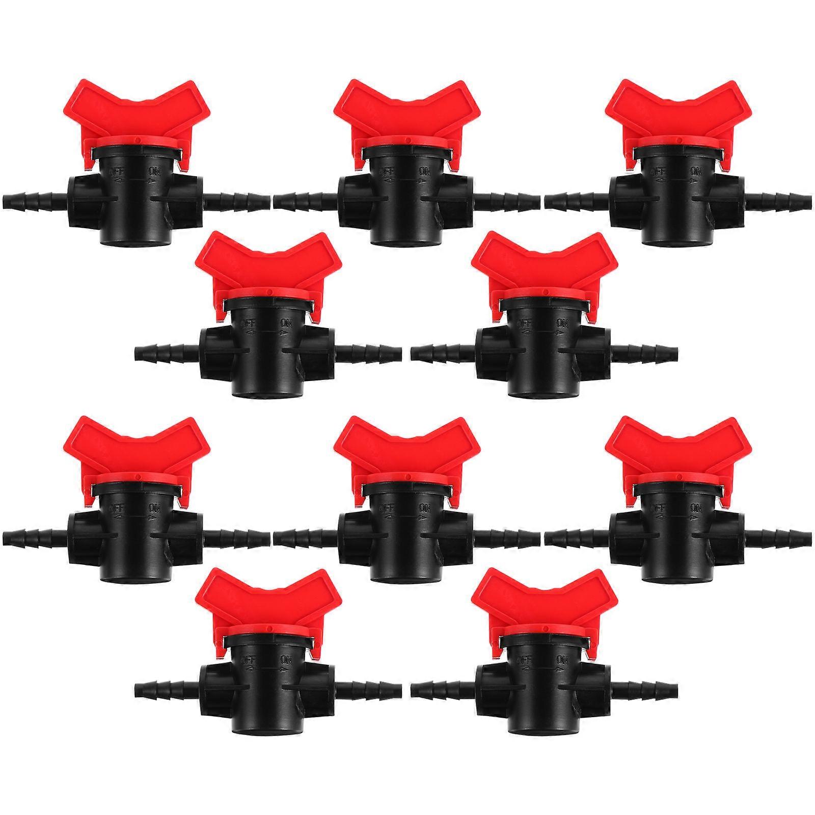 Gardening Ball Valve Irrigation Control Water Flow Control Leak Proof Red 10Pcs