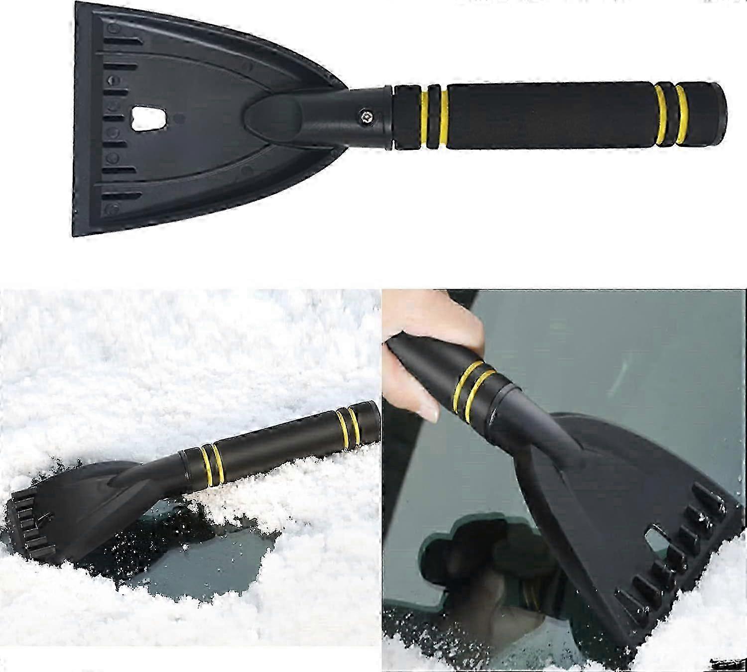 2Pcs Car Ice Scraper - Non-Scratch Windscreen Ice Removal Tool with Grip