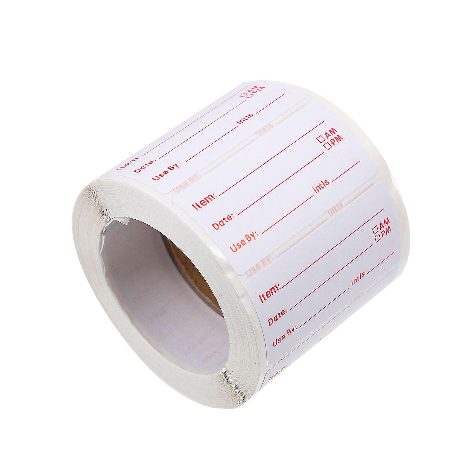 1 Roll Writable Label Stickers No Glue Residue for Meal Prep and Leftovers Labeling