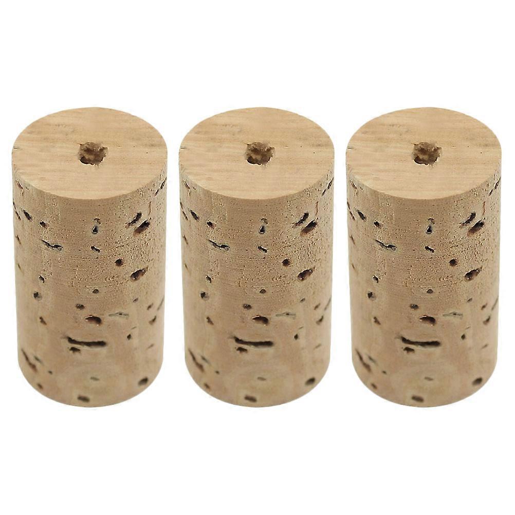 Natural Wooden Flute Cork Plugs – 3pcs Smooth Lightweight Repair Accessories for Flutes