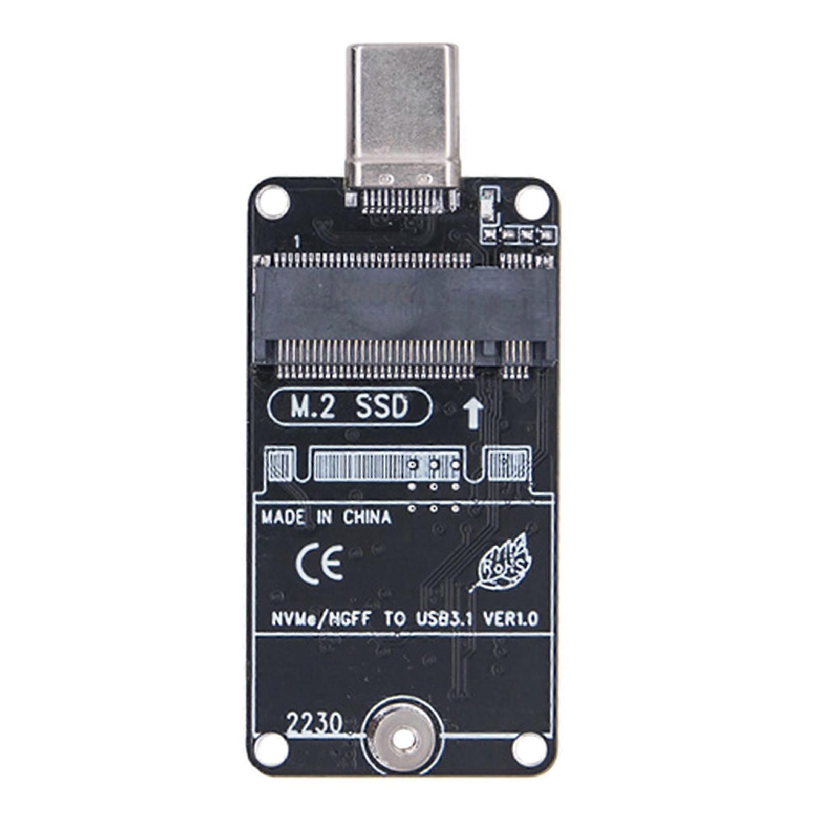 Plugs & Play M.2 2230 NVMe SATAs to USB C Adapters Portable for PC Tablets Storage Upgrades Multicolor