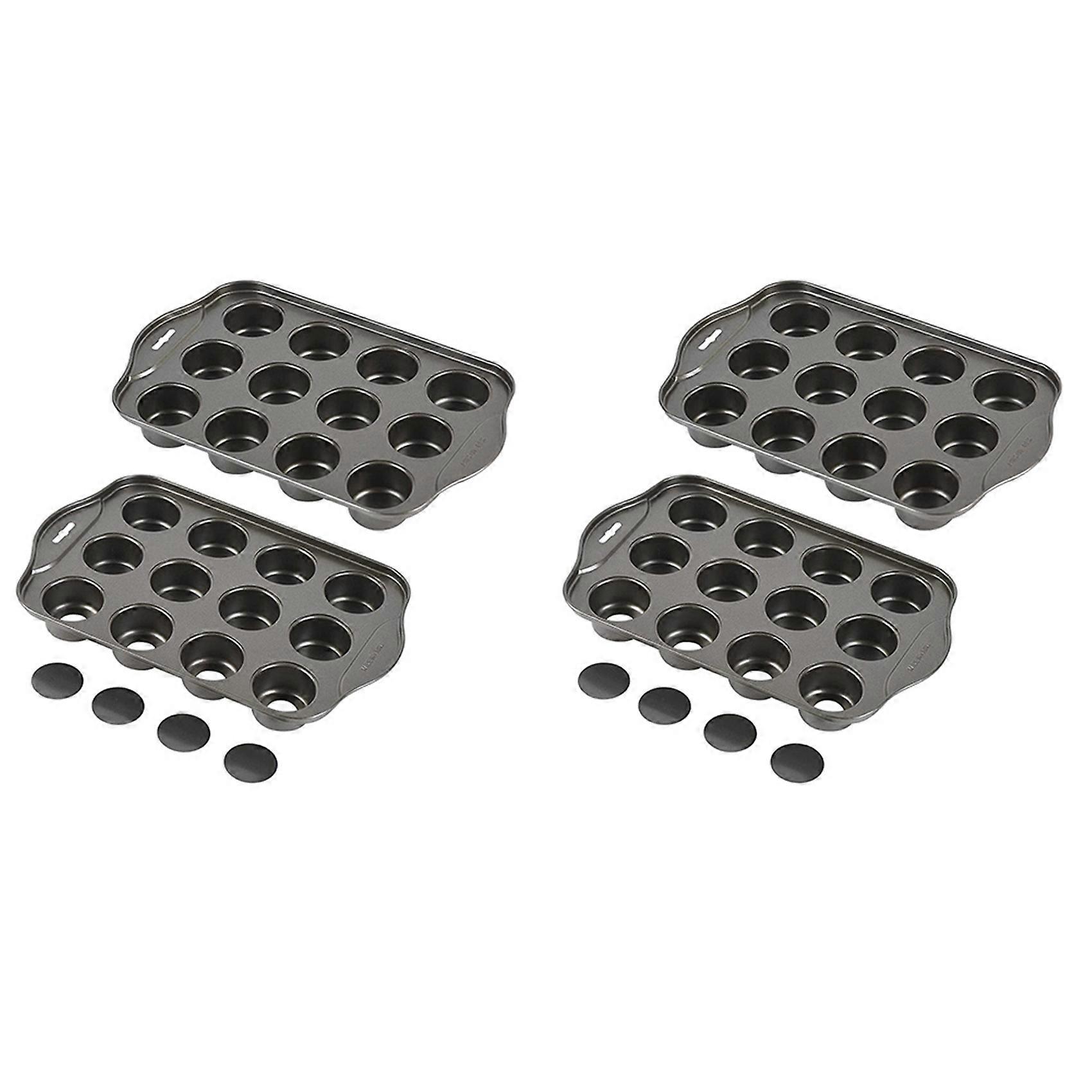 2er-Pack Mini-Muffin-Käsekuchenformen mit abnehmbarem Boden