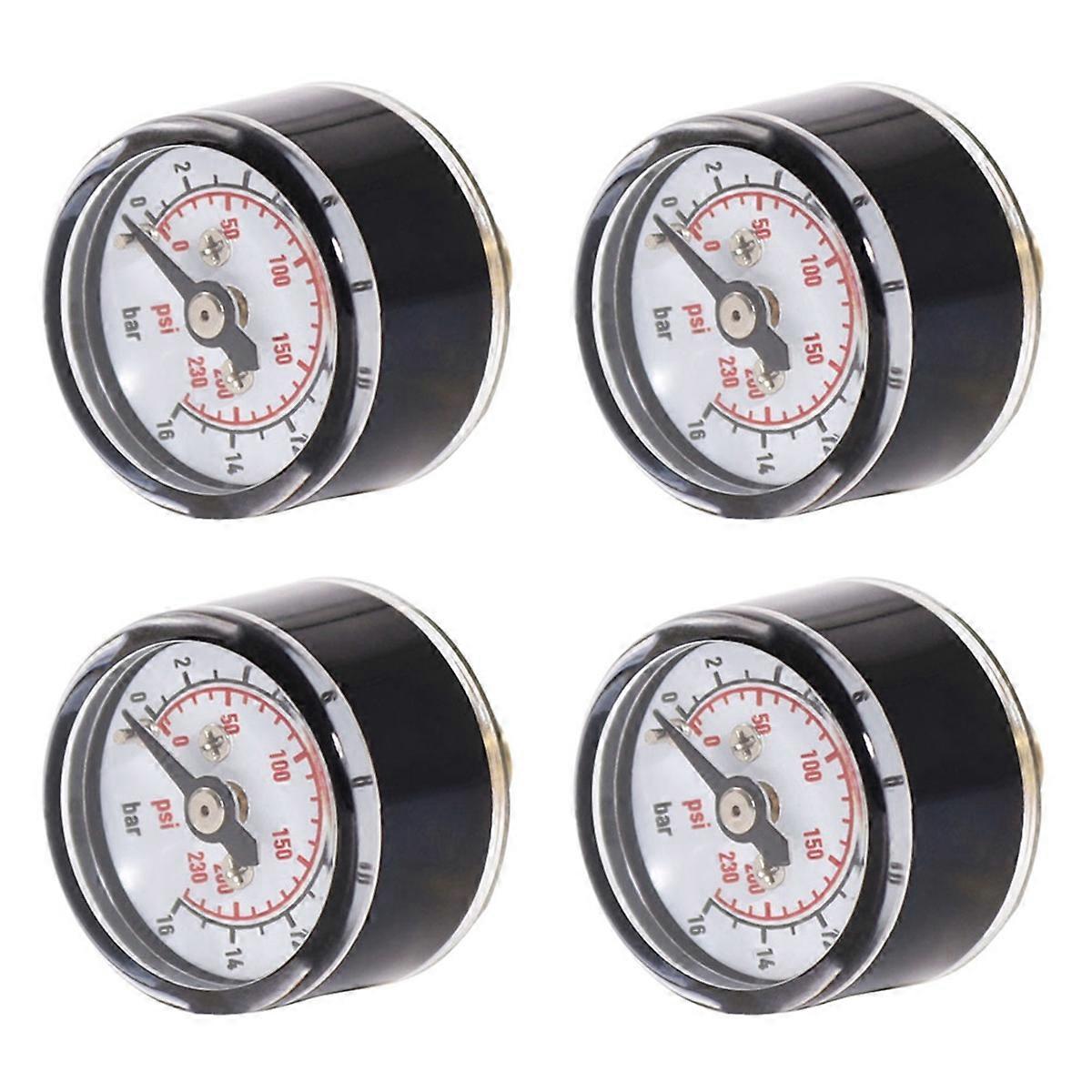 4X Scuba Diving PCP Air Mini Micro-Pressure Gauge Manometer Manometer 16Bar,1/8 NPT Thread