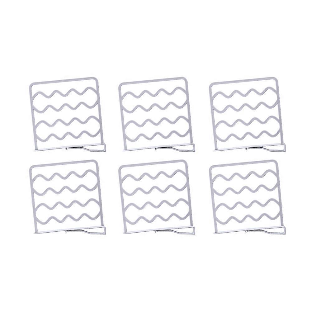Closet Space Saving Rectangular Design Homeowners Grey 6Pack