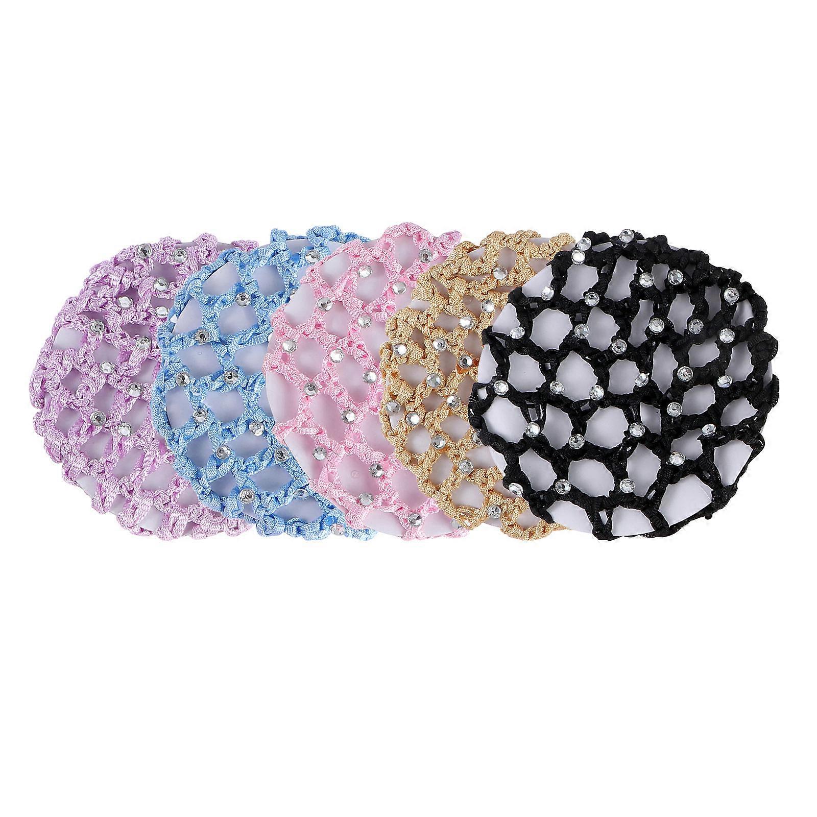 Here's a refined product title and description for your **5pcs Handmade Crochet Hair Snood Elastic Hair Nets**, suitable for use in online or e