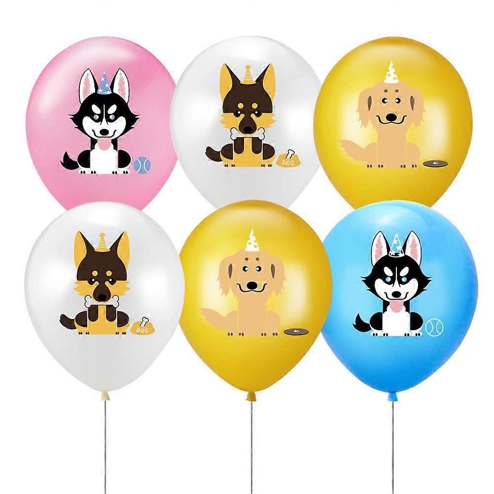 20 قطعة بالونات اللاتكس الطباعة للحيوان لحفلة عيد ميلاد المسترد الذهبي ، الراعي الألماني ، تصاميم الهاسكي