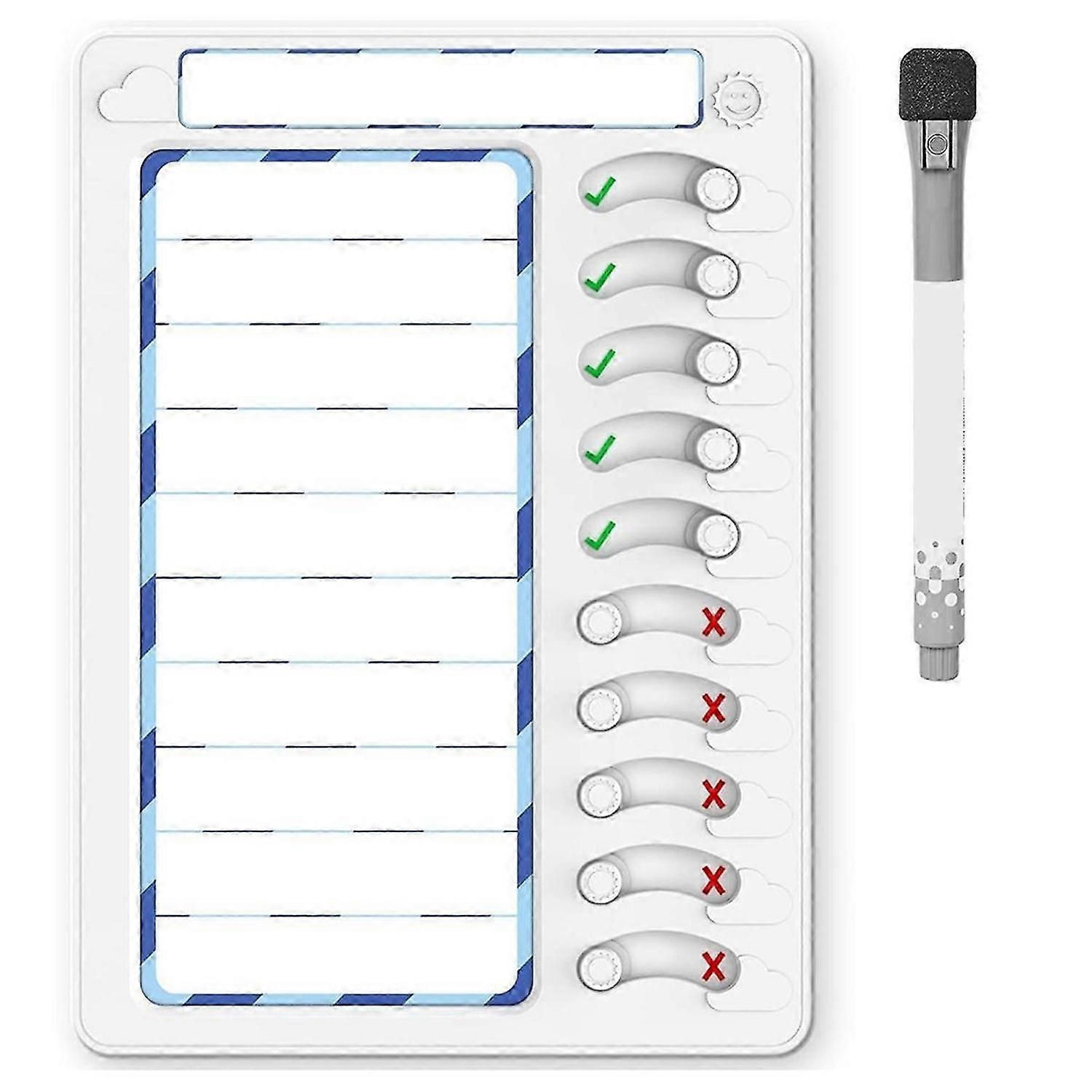 Erasable Chore Chart for Kids for Kids to Do List Routine Task Planning Board with Magnetic Stickers