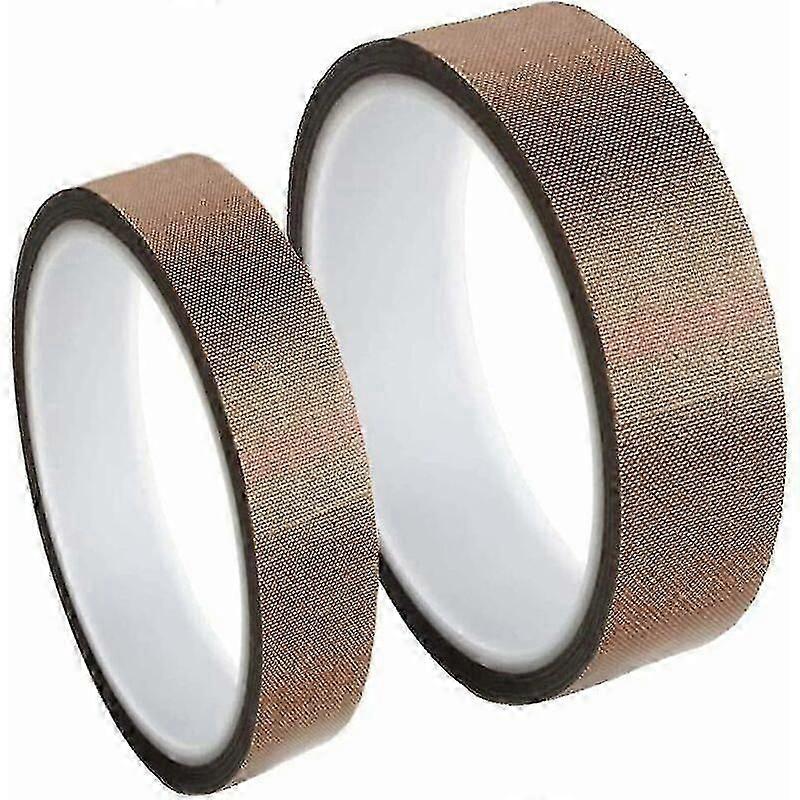 2 Pieces High Temperature Tape, Teflon Tape, 2 Sizes 0.13mm Thickness, 10m Length High Temperature Tape PTFE Tape/Teflon Tape for Manual Vacuum Pulse