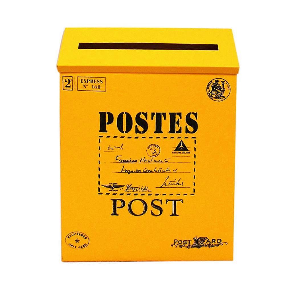 Retro Metal Wall Mounted Mailbox and Newspaper Box - Iron Post Box for Garden Decoration, Size 3# and 1#