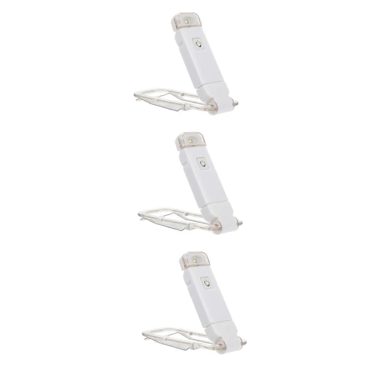 Book Light Holder LED Reading Lamp Bed Clamp Light White 3 Pieces