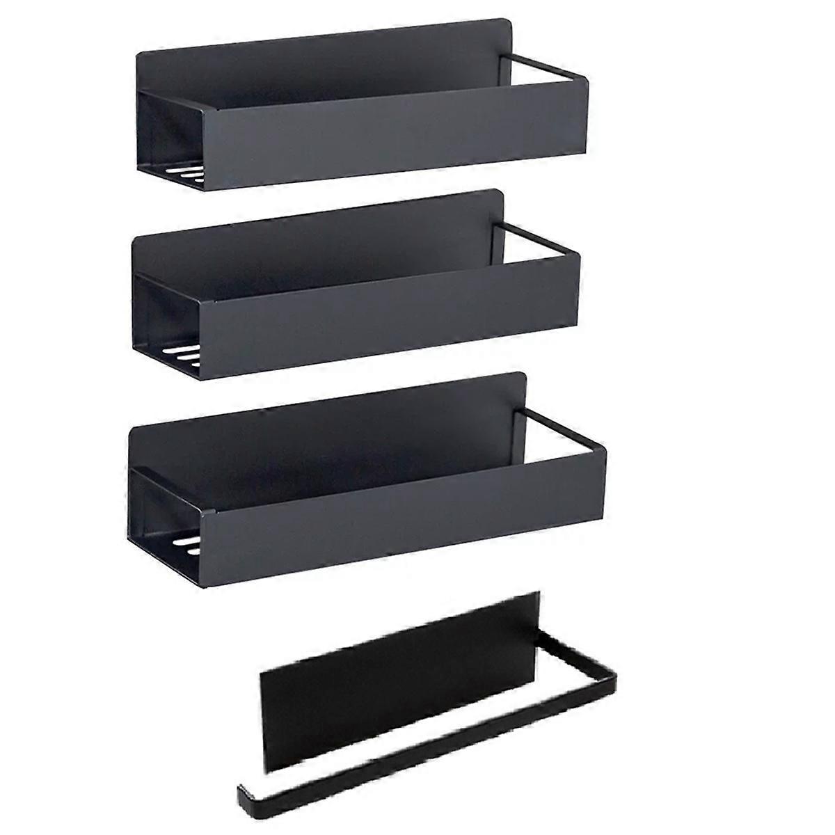 Magnetic Storage Rack Wall-Mounted Spice Rack Kitchen Refrigerator Side Rack Suitable for Household 